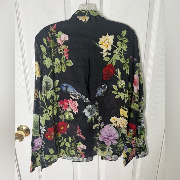 Alice + Olivia Lloyd Slit Sleeve Blouse L - Picture 5 of 9